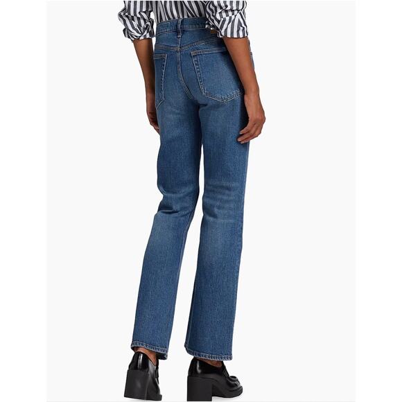 Rag & Bone Women's 31 Peyton mid rise bootcut  blue denim jean medium wash zip - Picture 2 of 8